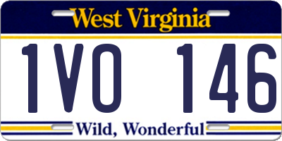 WV license plate 1VO146