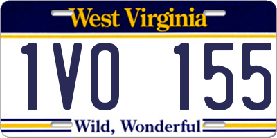 WV license plate 1VO155