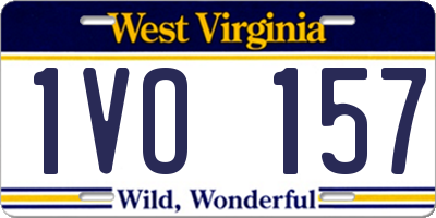 WV license plate 1VO157