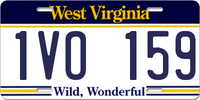 WV license plate 1VO159