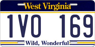 WV license plate 1VO169