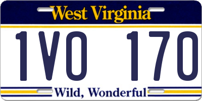 WV license plate 1VO170