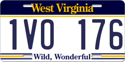 WV license plate 1VO176