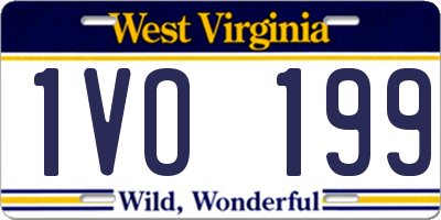 WV license plate 1VO199