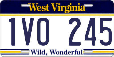 WV license plate 1VO245