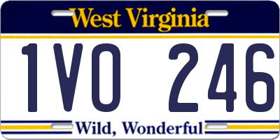WV license plate 1VO246