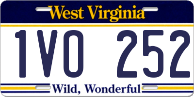 WV license plate 1VO252