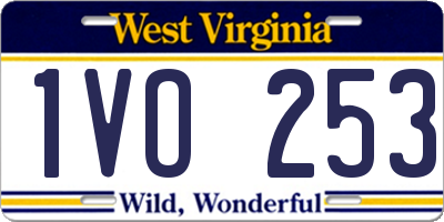 WV license plate 1VO253