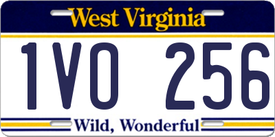 WV license plate 1VO256