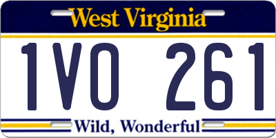 WV license plate 1VO261