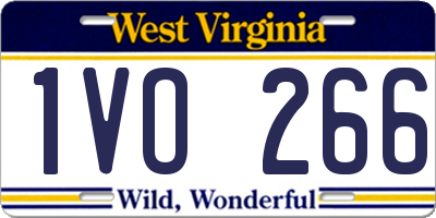 WV license plate 1VO266