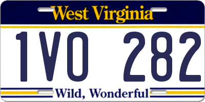 WV license plate 1VO282
