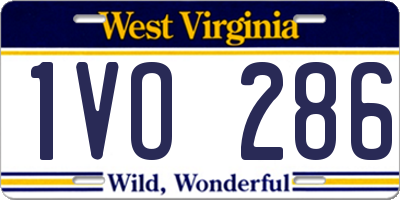 WV license plate 1VO286
