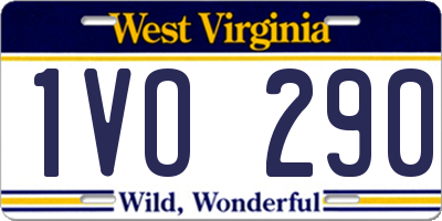 WV license plate 1VO290