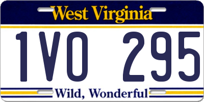 WV license plate 1VO295