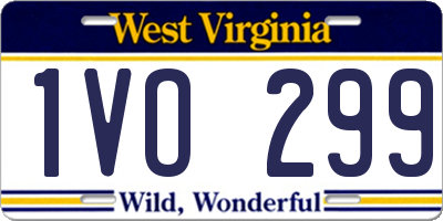 WV license plate 1VO299