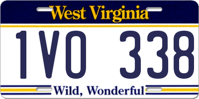 WV license plate 1VO338