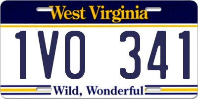 WV license plate 1VO341
