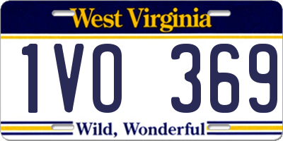 WV license plate 1VO369