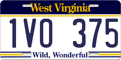WV license plate 1VO375