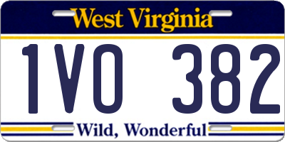 WV license plate 1VO382