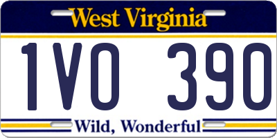WV license plate 1VO390