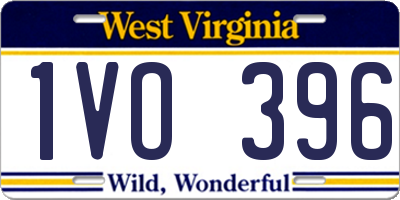 WV license plate 1VO396