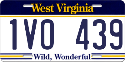 WV license plate 1VO439