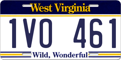 WV license plate 1VO461