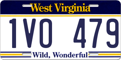 WV license plate 1VO479