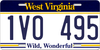WV license plate 1VO495