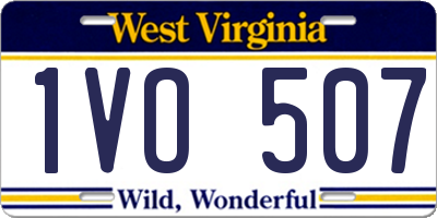 WV license plate 1VO507
