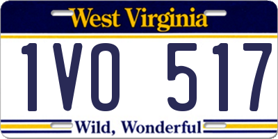 WV license plate 1VO517