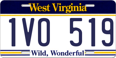 WV license plate 1VO519