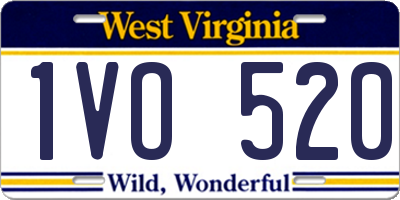 WV license plate 1VO520