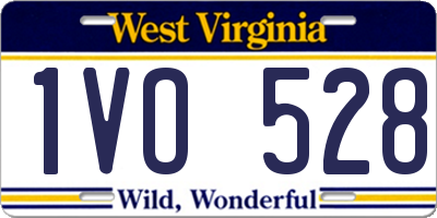 WV license plate 1VO528