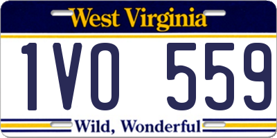 WV license plate 1VO559