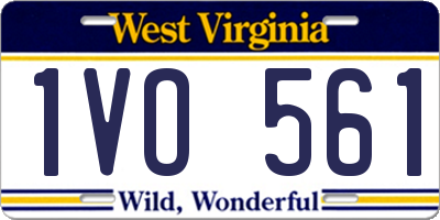 WV license plate 1VO561