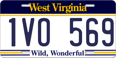 WV license plate 1VO569
