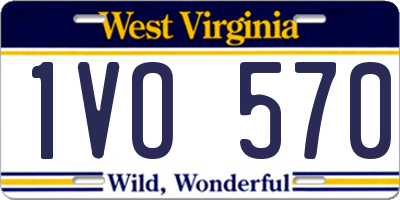 WV license plate 1VO570