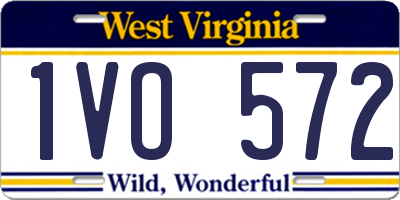 WV license plate 1VO572