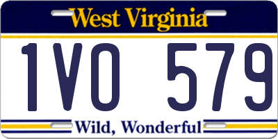 WV license plate 1VO579
