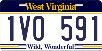 WV license plate 1VO591