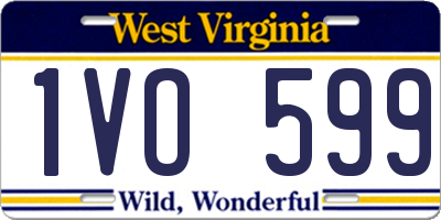 WV license plate 1VO599