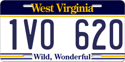 WV license plate 1VO620
