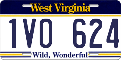 WV license plate 1VO624