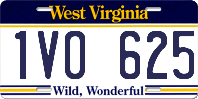 WV license plate 1VO625