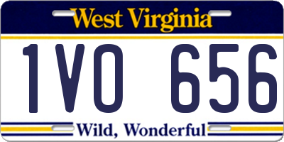 WV license plate 1VO656