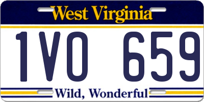 WV license plate 1VO659