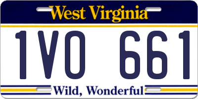 WV license plate 1VO661